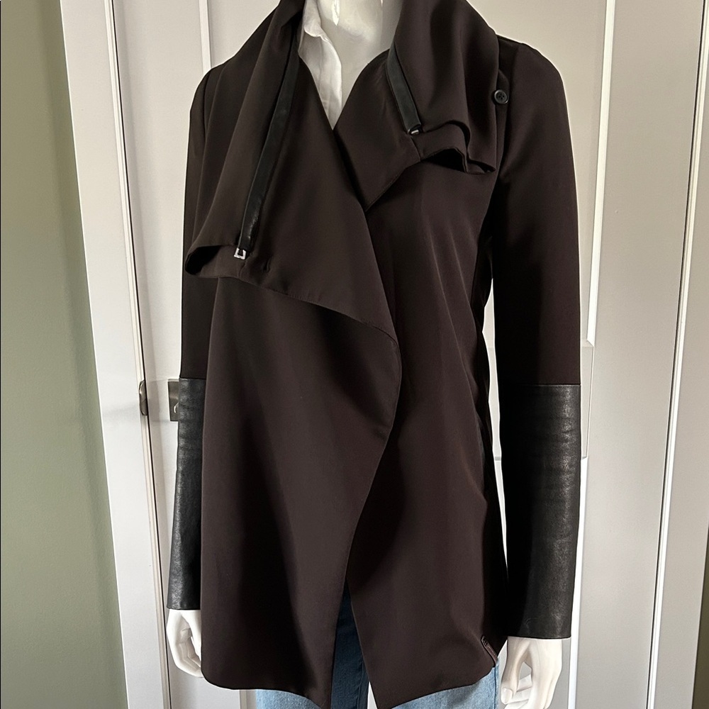 Rudsak Asymmetrical Jacket Leather Sleeves - Picture 2 of 16